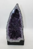 Amethyst Stone, Approx Weight 30kg, Height 57cm x Width 24cm x Depth 23cm **COLLECTION ONLY**