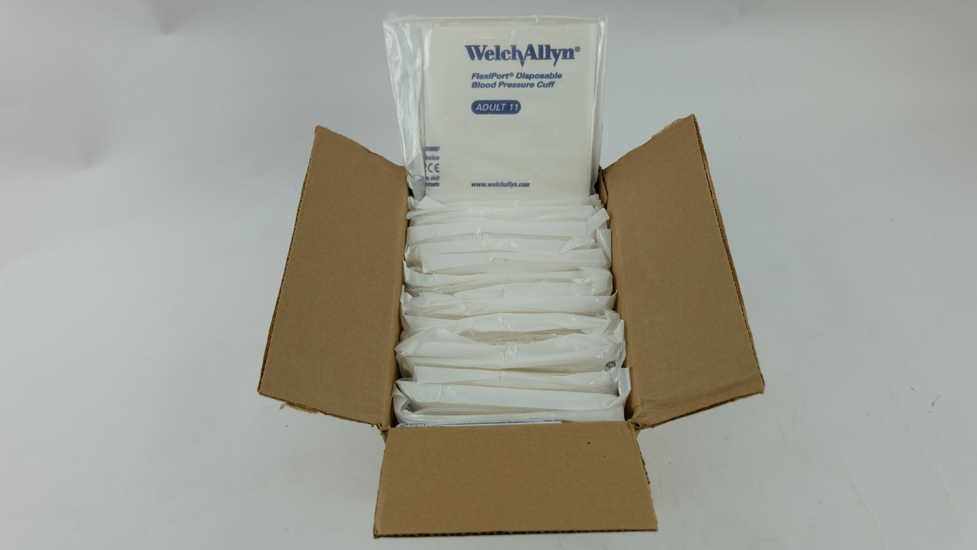 Welch Allyn Flexiport Disposable Blood Pressure Cuff Disposable, Soft-11 Adult , 20 per box