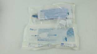 10 x Prosys Urine Drainage Bags with Lever Tap 500ml Short Tube, 10 x Non Latex Gloves, i Pair Leg S