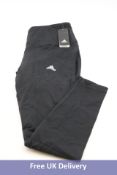 Four Pairs Adidas Sports Leggings WS Leg GL1370, Black/White, UK 1X