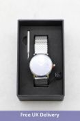 Women's Coluri Kahlo Watch, Jet Black, Silver Strap