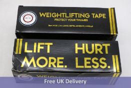 Five Boxes Of Weightlifting Thumb Tape, Black, Box of 3 rolls