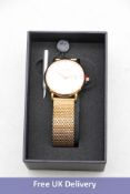 Women's Coluri Kahlo Watch, Snow, Rose Gold Strap