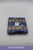 Five Packs Of Scheepjes Catona 100% Cotton Yarn, Midnight Blue, 50g, 10 Per Pack
