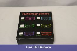 Ten Lumous LED Cyberpunk Honeycomb Glasses, Multi Colour LED