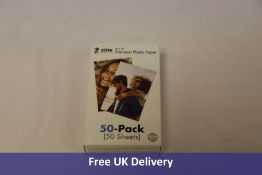 Six Zink 2 x 3" Premium Instant Photo Paper, 50 Pack