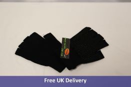 36 Pairs Of Fingerless Rubber Grip Gloves