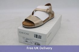 Geox Spensierata Women's Flat Sandals, Light Gold, UK 7. Box damaged