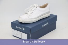 Caprice Women's Manou Patent Leather Trainers white/silver, UK 6, new