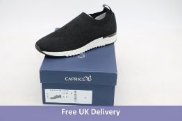 Caprice Women's G Width Trainers Black Nnit, UK 3.5