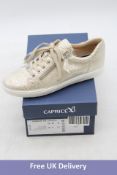 Caprice Women's Reptile Trainers, Gold/Ecru, UK 5