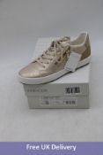 Geox Girl's D Blomiee Glitter Trainers, Light Gold, UK 6