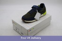 Geox J Alben B.B Suede+Mesh Trainers, Marine, UK 6.5