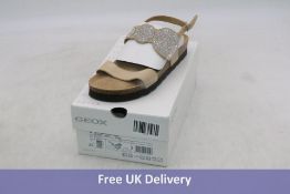 Geox D Brionia Women's Suede Sandals, Taupe, UK 7. Box damaged