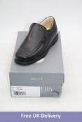 Pavers Men's Wide Fit Leather Slip On Shoes, Black, EU 42