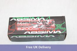 Four Absima Power Tank Lipo, 7.4V.-60C, Hardcase