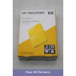 Western Digital My Passport 2TB USB 3.0 Portable Hard Drive, Yellow