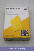 Western Digital My Passport 2TB USB 3.0 Portable Hard Drive, Yellow