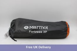 Marmot 3 Person Fortress Tent, Tangelo/Grey Storm