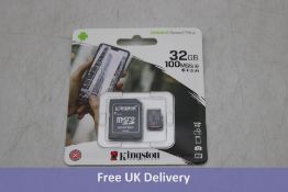 Fifty Kingston Canvas Select Plus 32GB MicroSDHC Card 100MB/s with Adapter