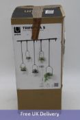 Umbra Decorative Triflora 5 Hanging Plant Holder, White. Box damaged