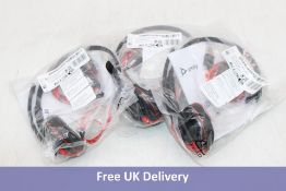 Three Poly Blackwire C3210 USB-A Headsets