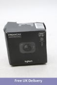 Logitech 1080P 60fps HD Stream Webcam, Graphite. Box damaged