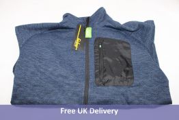 Snickers Men's 8042 FlexiWork Fleece Jacket, Navy/Black, Size XL