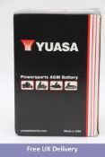 Yuasa YTX20HL-BS High Performance Motorcycle Battery, Black. Used, not tested