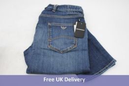 Armani 5 Pocket Pant/Jean, Blue, Size 32 S8N1J10 1DZ4Z