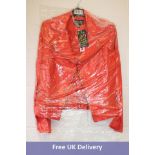Frank Lyman Design Woven Jacket, Coral, Size M/M