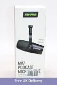 Shure MV7-K Podcast Microphone, Black