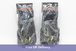 Two pairs of Impacto Anti-Vibration Gloves, Black, XL