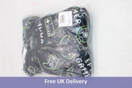 Six City Comfort Gaming Onesie, Black/Green, Size 9/10