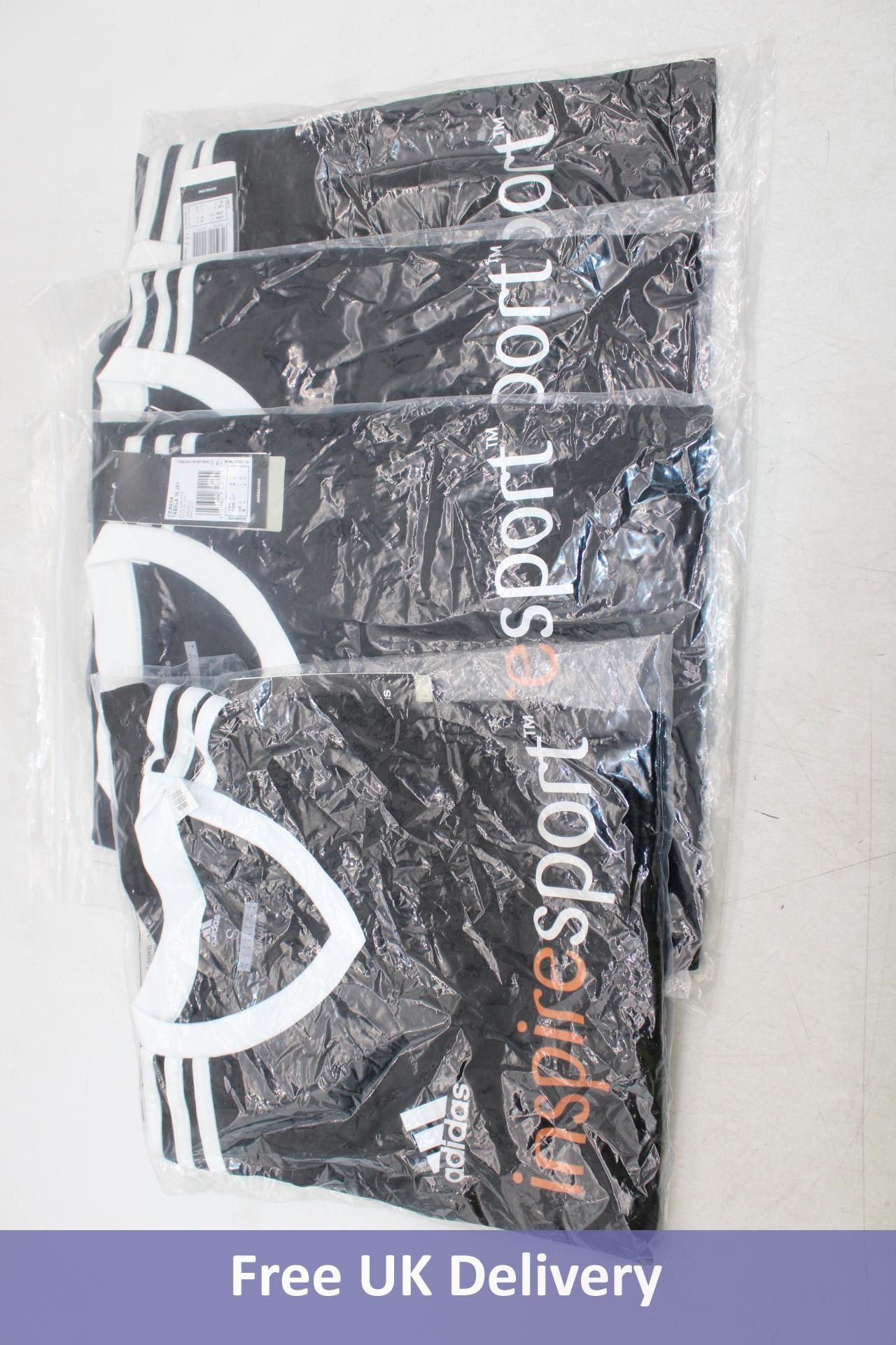 Four Adidas Men's Tabela 18 Jersey with Inspire Sport Logo, Black White, Size S
