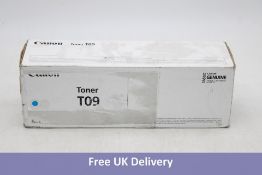 Canon T09, Original Toner Cartridge, Cyan. Box damaged