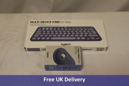 Logitech K380 Multi-Device Bluetooth Wireless Keyboard and Pebble M350 Mouse