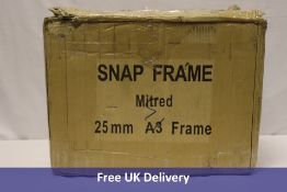 Ten Snap Frame Mitred A3 Frame, Silver, 25mm