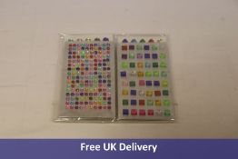 Ten Packs of AIEX Self Adhesive Rhinestone Stickers, 365 Pieces per pack