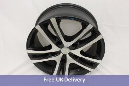 One 19" Car Alloy, Black/Silver