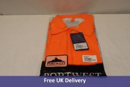 Three Portwest Hi Vis Rain Jacket, Orange, H440