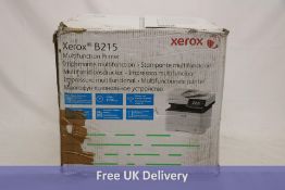 Xerox B215 A4 30 Ppm Wireless Laser Multifunction Printer, Black and White. Box damaged
