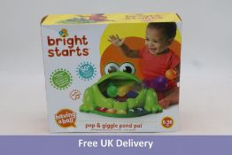 Four Bright Starts Children's Pop & Giggle Pond Pal Toy, Green, Age 6-36 Months