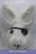 Costume/Mascot Rabbit Head With Black Eye Patch, Size S
