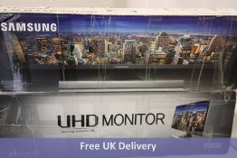 Samsung UE590 UHD Monitor, Black, Size 28". Box damaged