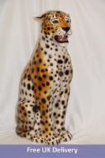 Dogwood Lifestyle Large Ceramic Vintage Leopard Statue