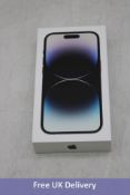 Apple iPhone 14 Pro, 128GB, Space Black. New, sealed. Checkmend clear, ref. CM19520536-3DEDC