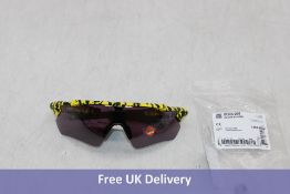 Oakley Radar EV PatH TDF Splatter Sunglasses, Yellow/Black, Prizm Road Black Lens. No Box