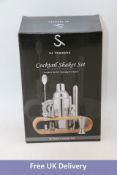 Ten SJ Traders 12-Piece Stainless Steel Cocktail Shaker Kits