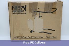 NRS Healthcare Overbed and Chair Table, Divan Style, M01278. Box damaged